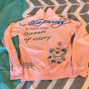 BNWT ed Hardy by Christian Audigier zip up hoodie